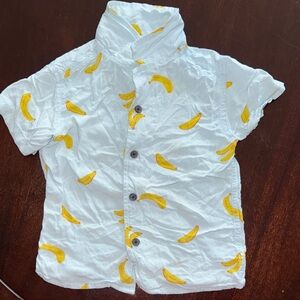 Cat & Jack White Shirt with Yellow Banana Print